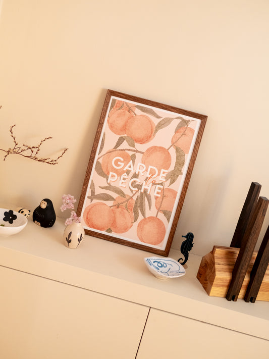 Affiche illustrée garde la pêche