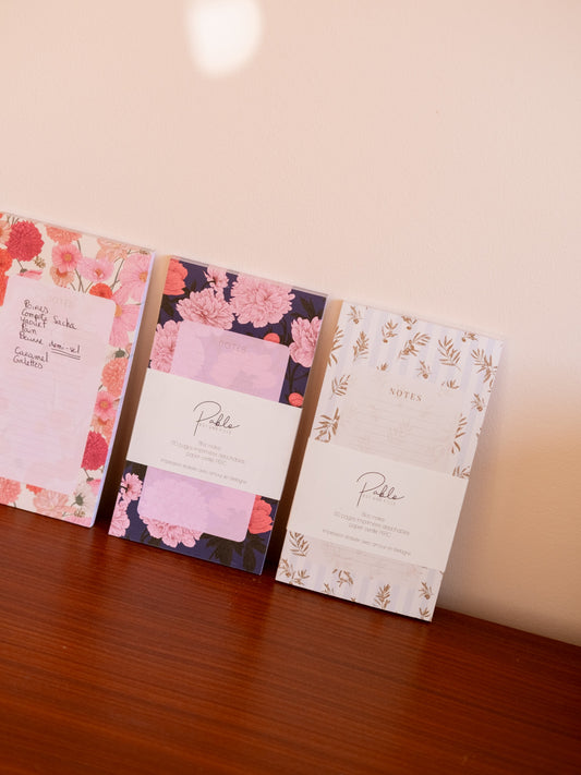 Bloc-notes florales frais et délicats