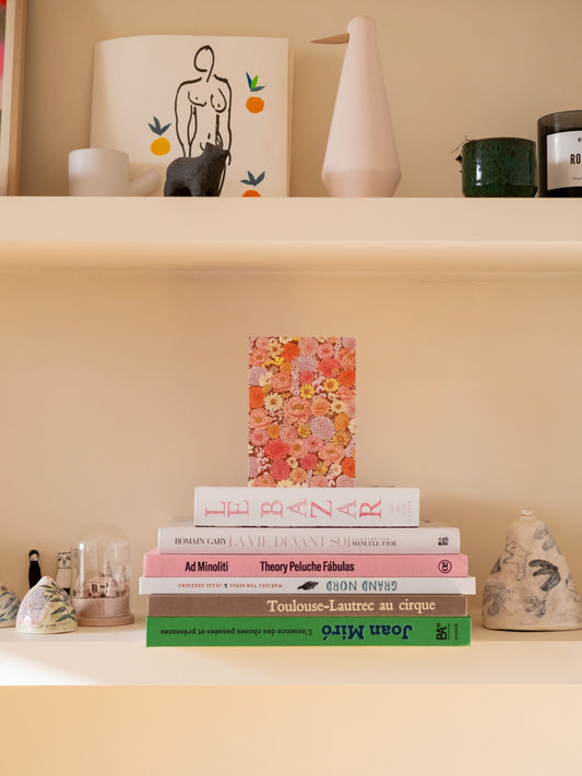 Carte postale double mamie motif vintage