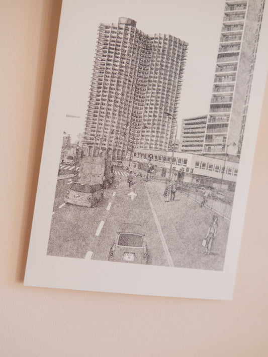 Illustration pointilliste tour des horizons rennes