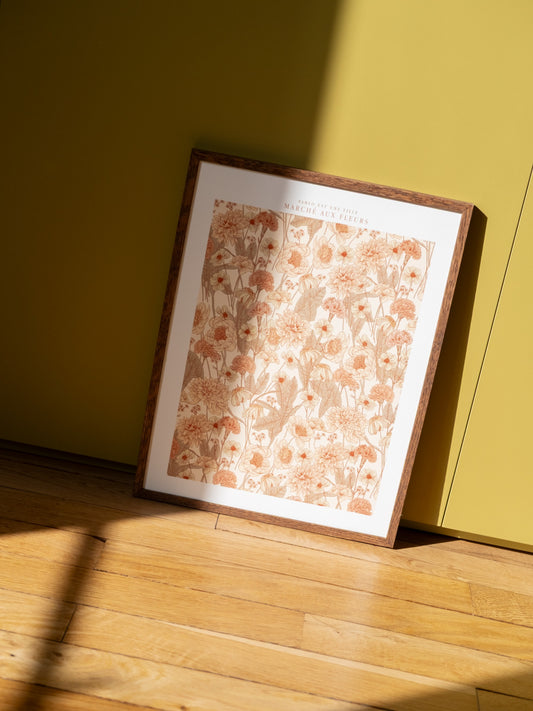 Affiche marché aux fleurs