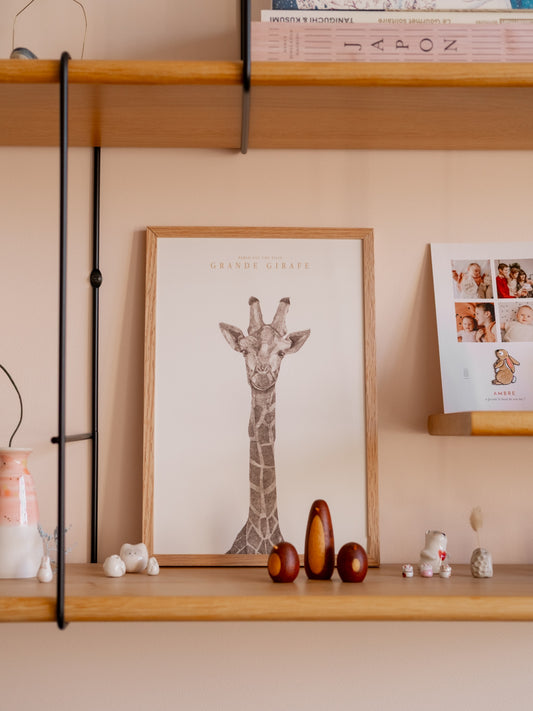 Cadre illustration girafe