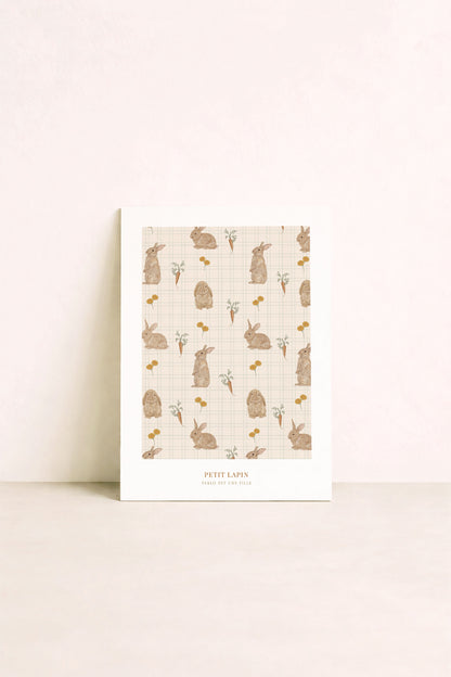 Affiche chambre bébé petit lapin