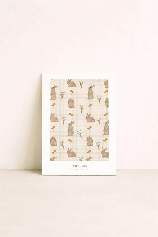 Affiche chambre bébé petit lapin