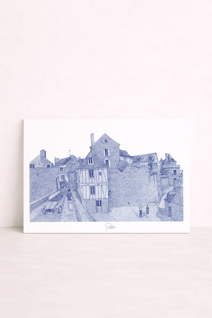 Porte Poterne Vannes - Sérigraphie 30x40cm & 50x70cm