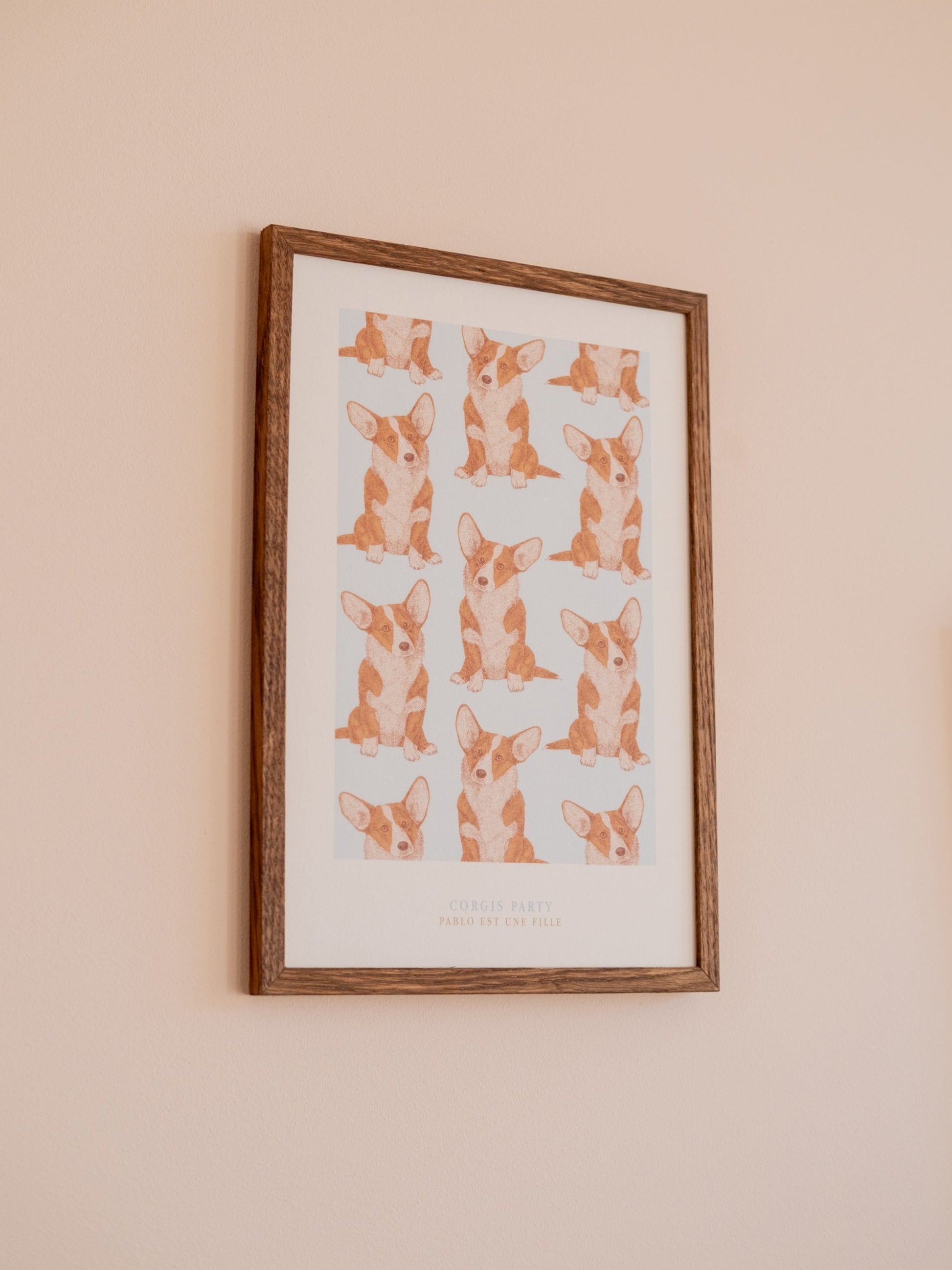 Affiche corgis chiens