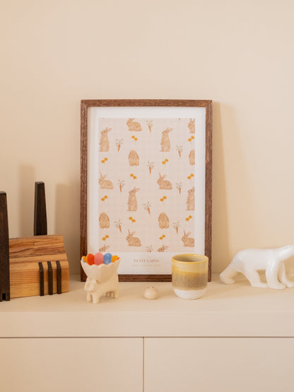 Affiche pour chambre d’enfant motif lapins