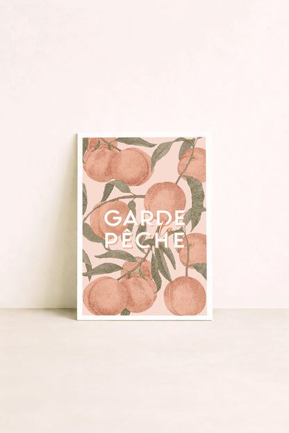 Affiche positive Garde la pêche