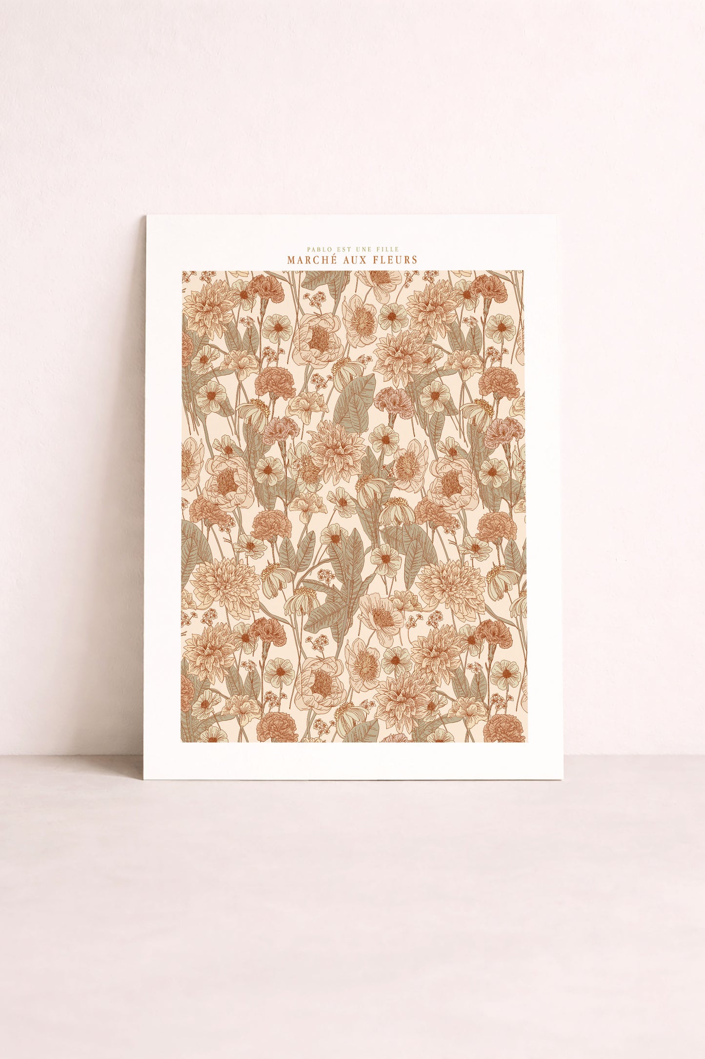 Affiche florale Marché aux Fleurs