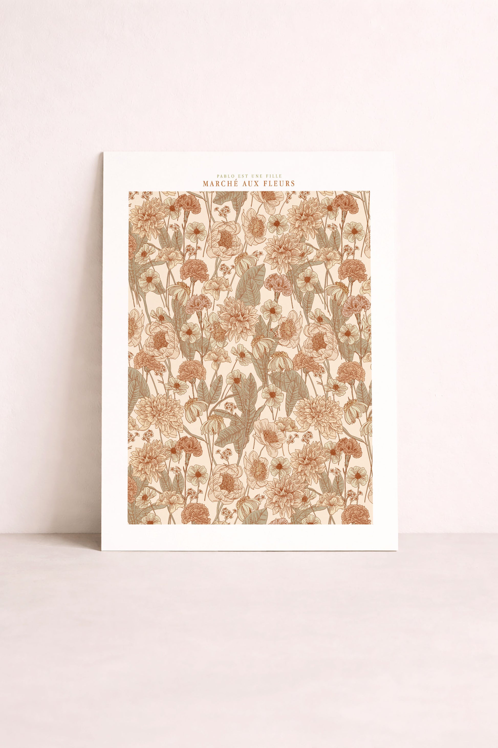 Affiche florale Marché aux Fleurs
