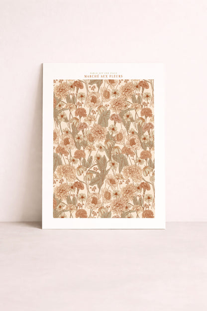 Affiche florale Marché aux Fleurs