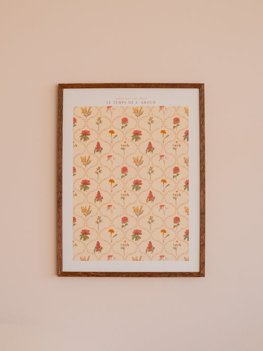 Affiche 30x40cm motif floral
