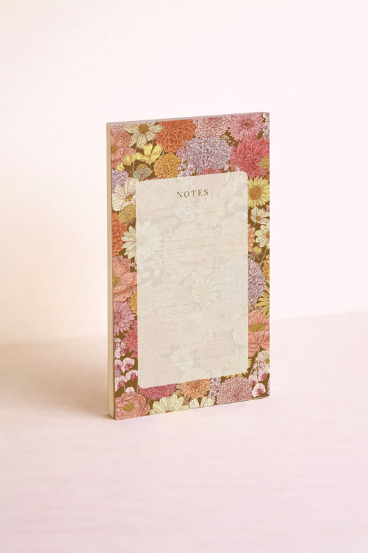 Bloc-notes « Dans le salon de Mamie ». Papeterie florale