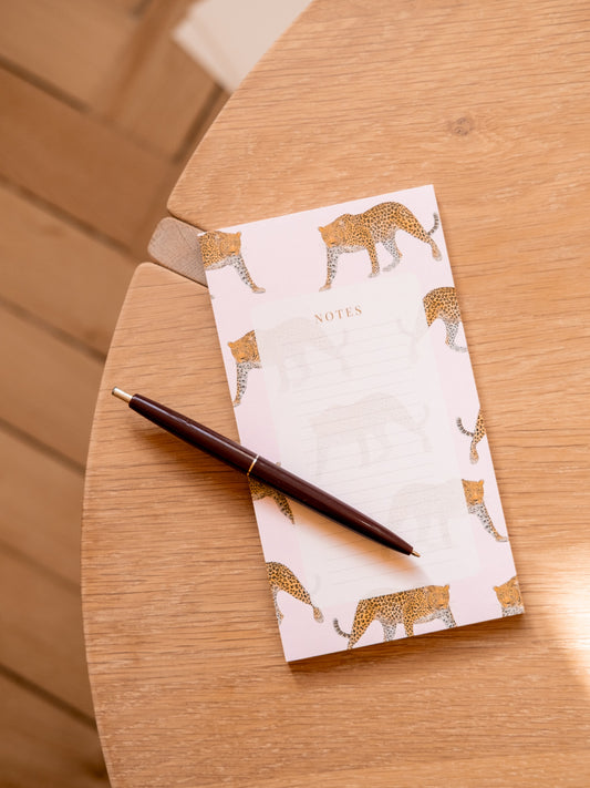 Joli bloc-notes motif leopard