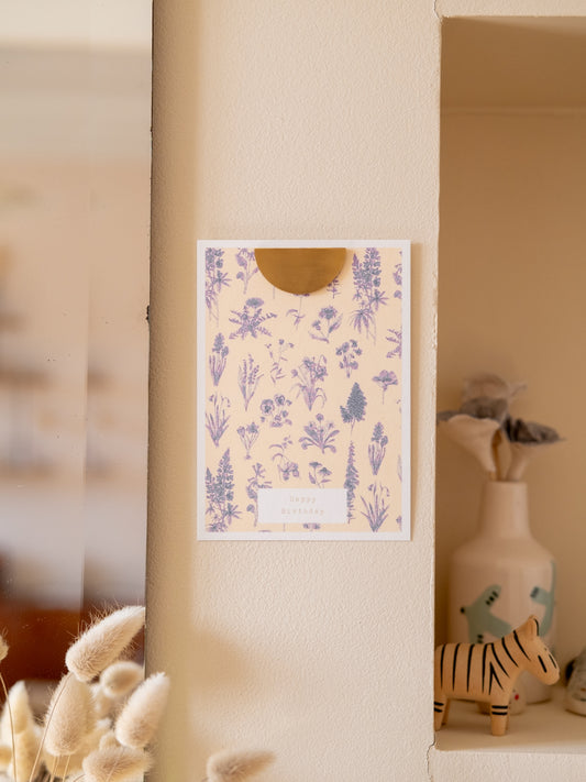 Carte postale herbier anniversaire