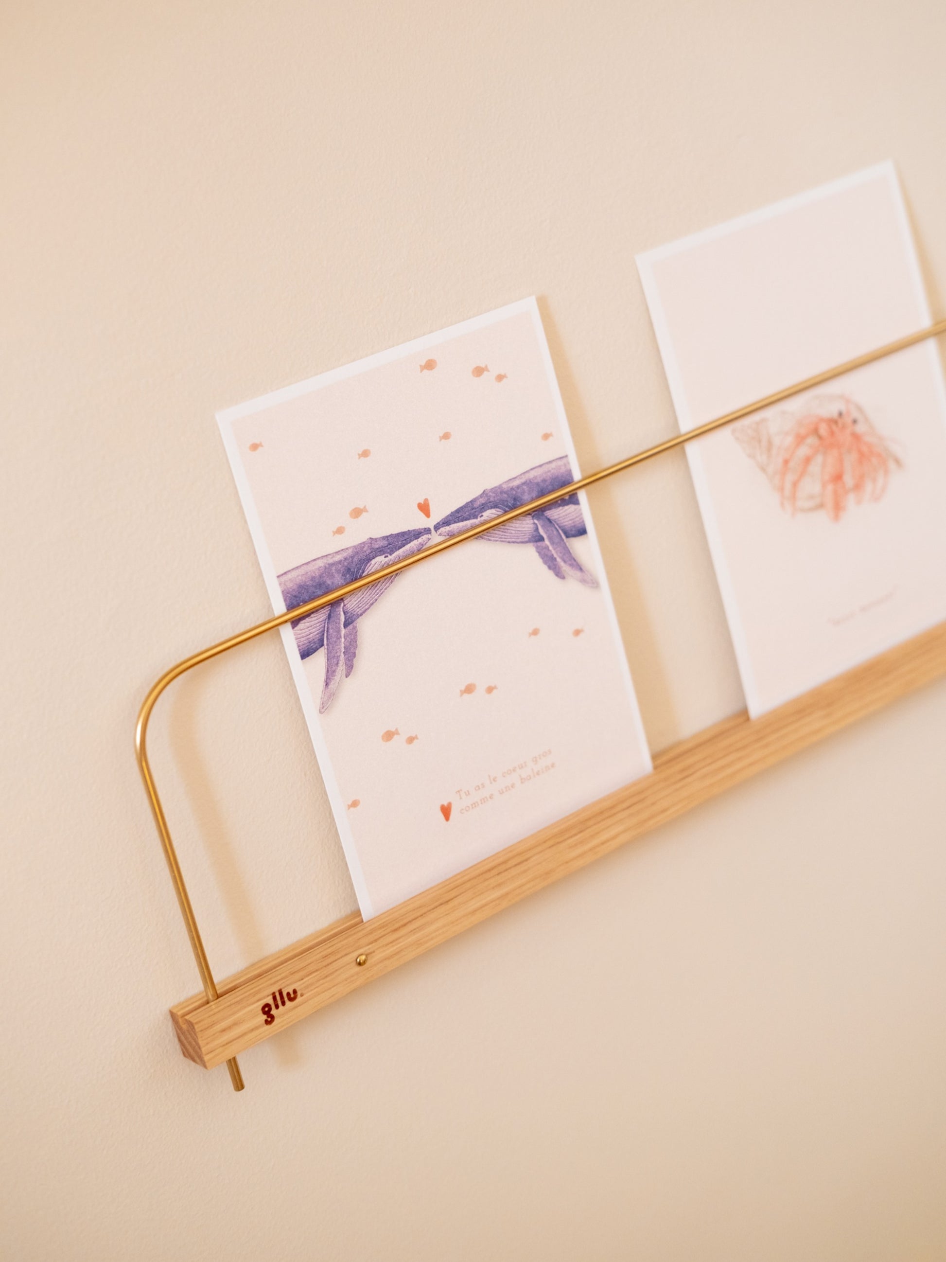 Carte saint Valentin bisous baleines