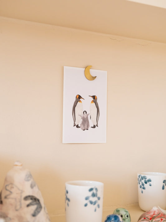 Carte naissance bébé manchots