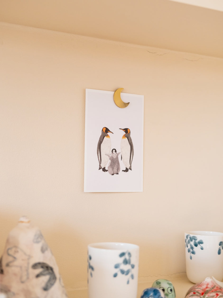 Carte naissance bébé manchots