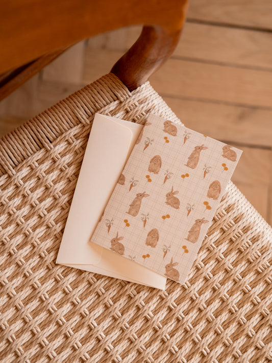 Carte naissance petit lapin