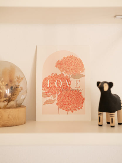 Carte postale mariage love and more