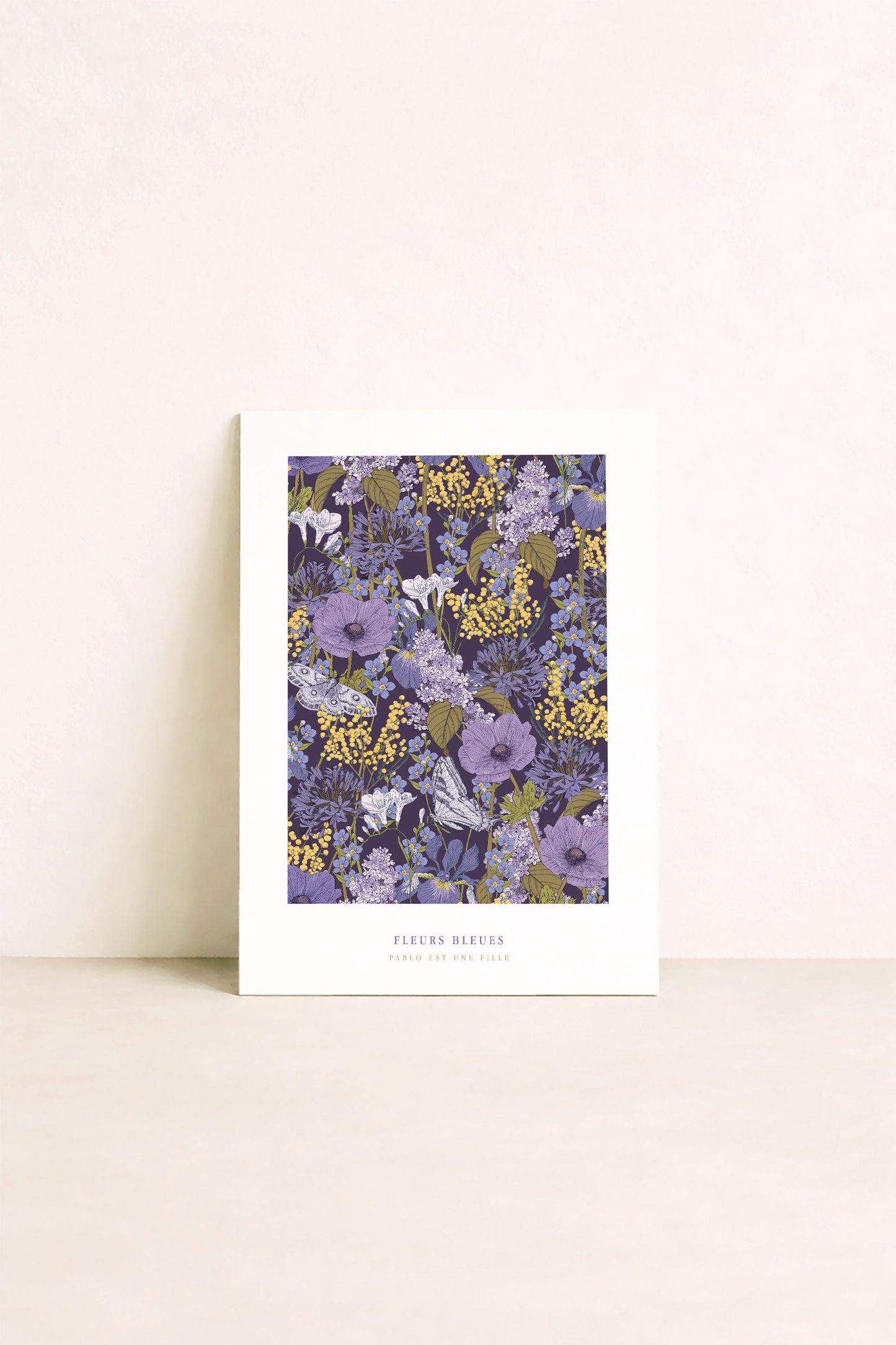 Affiche A4 Fleurs Bleues Pablo est une fille