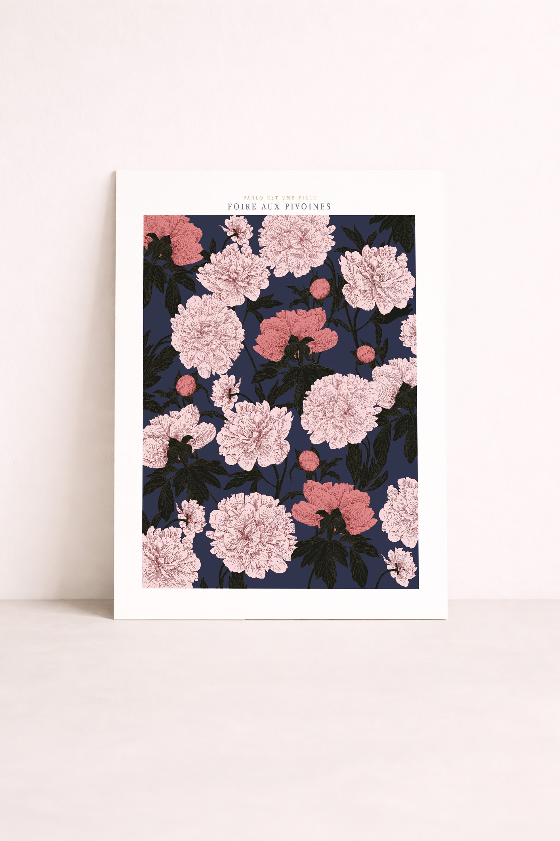 L'affiche Foire aux Pivoines au format 30x40cm