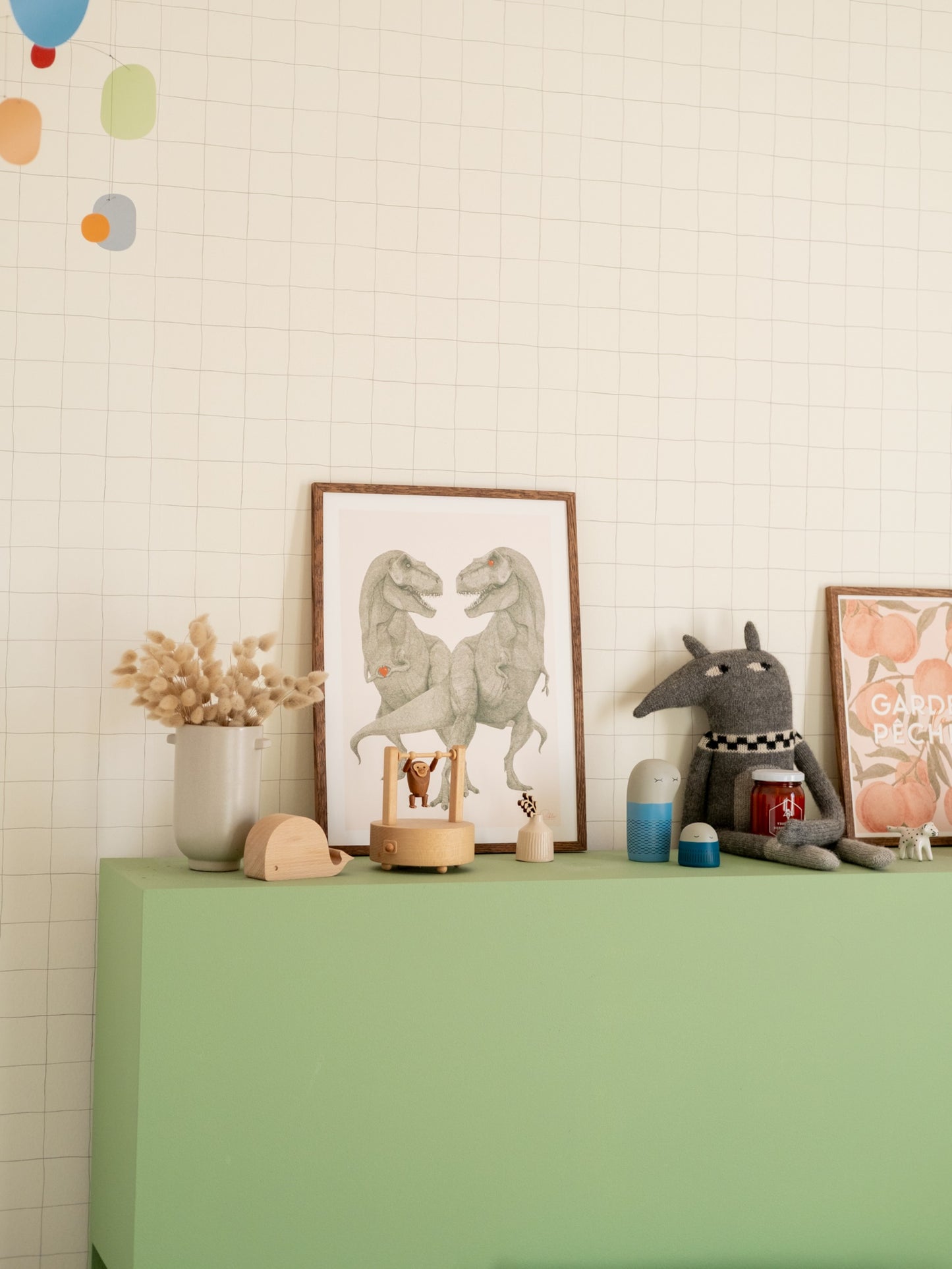 Illustration dinosaures pour chambre d’enfant