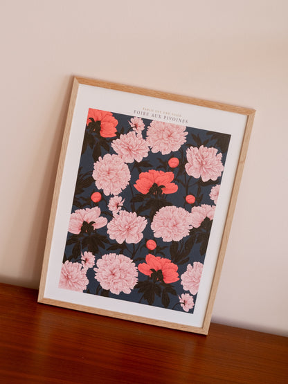 Jolie affiche pivoines