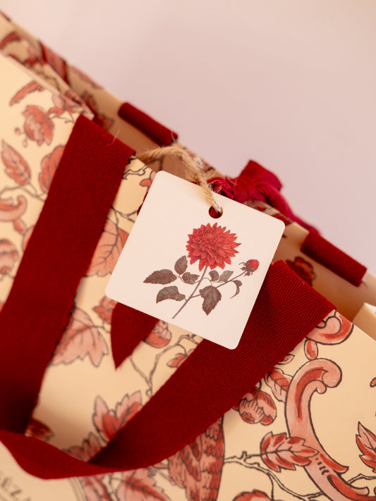 Lot étiquettes cadeaux dahlia