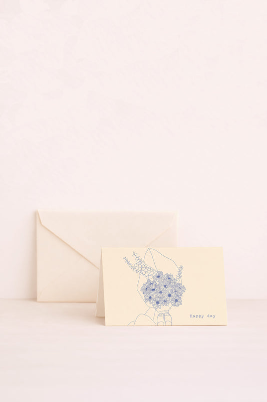 Petite carte florale Happy Day
