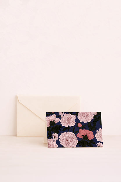 Mini carte florale Pivoines