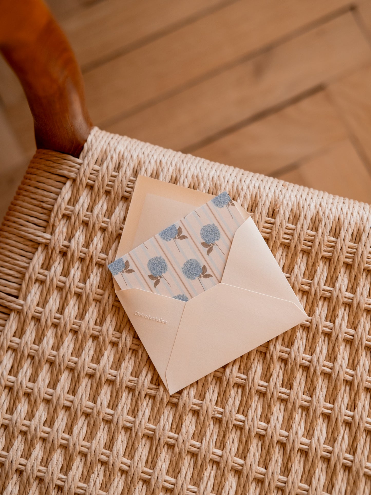 Mini carte hortensias avec enveloppe