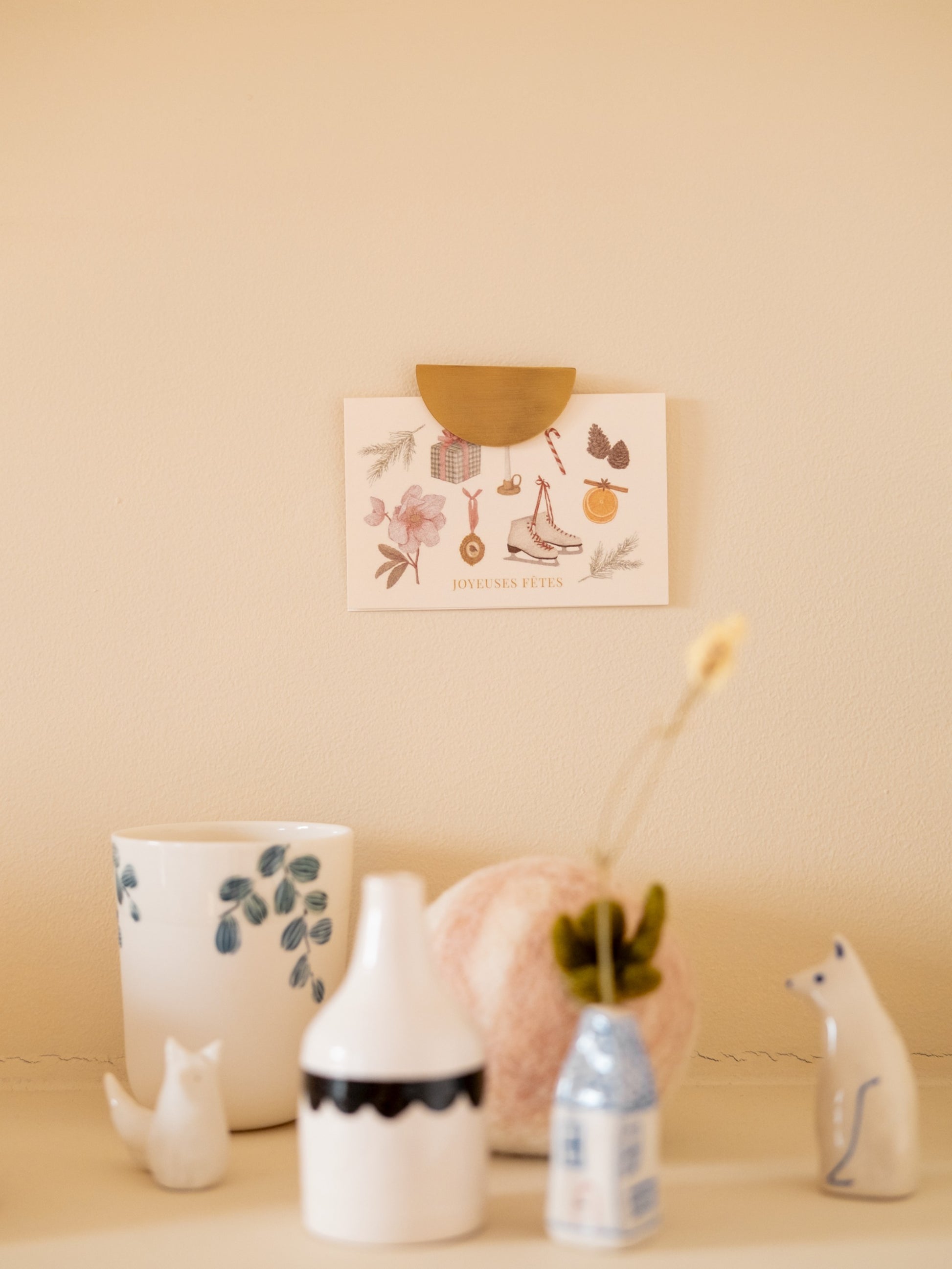 Mini carte voeux noel joyeuses fetes