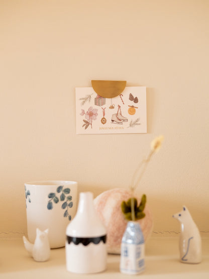 Mini carte voeux noel joyeuses fetes