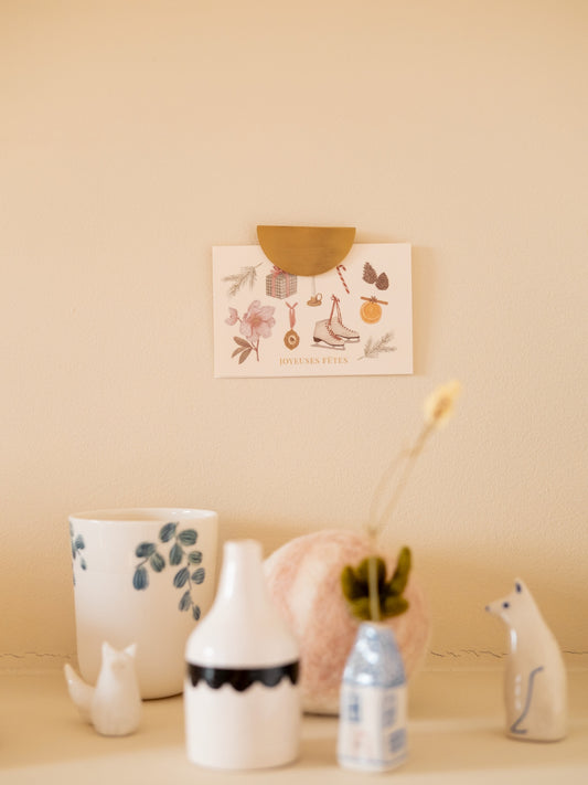 Mini carte voeux noel joyeuses fetes