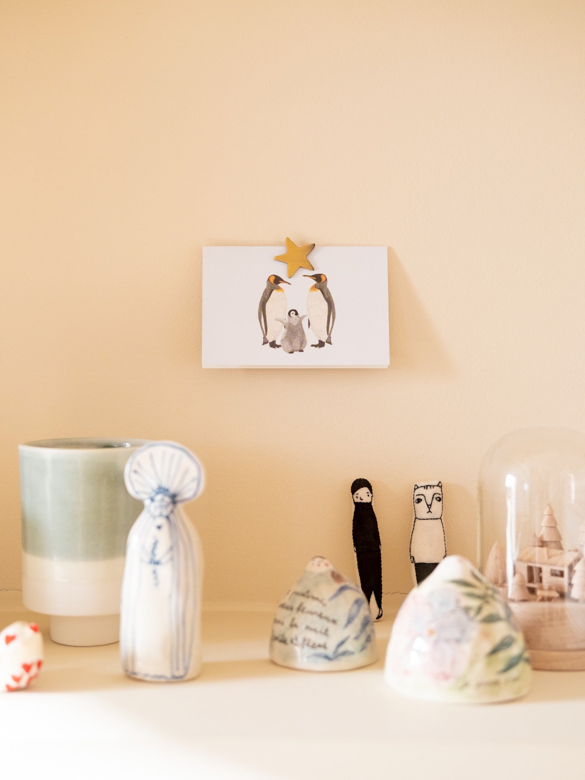 Mini carte manchots naissance et grossesse