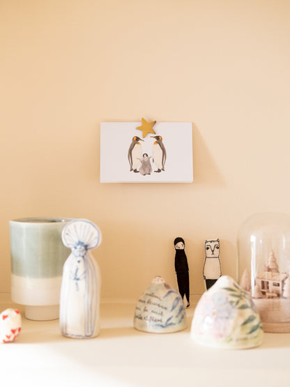 Mini carte manchots naissance et grossesse