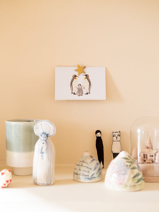 Mini carte manchots naissance et grossesse