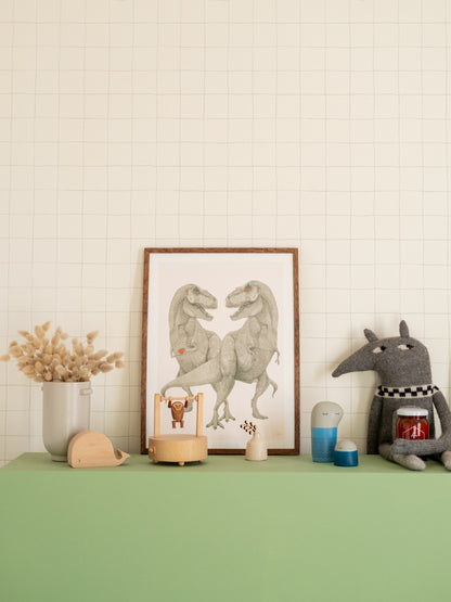 Duo de Dinos - Affiche 30x40cm