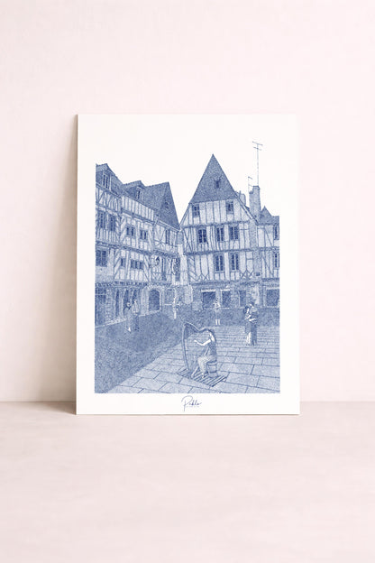 Place Saint Pierre - Sérigraphie 30x40cm