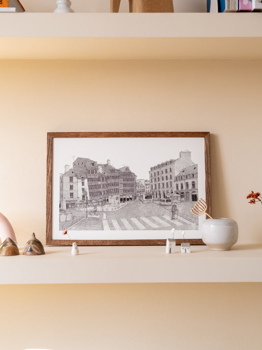 Place du champ jacquet affiche rennes