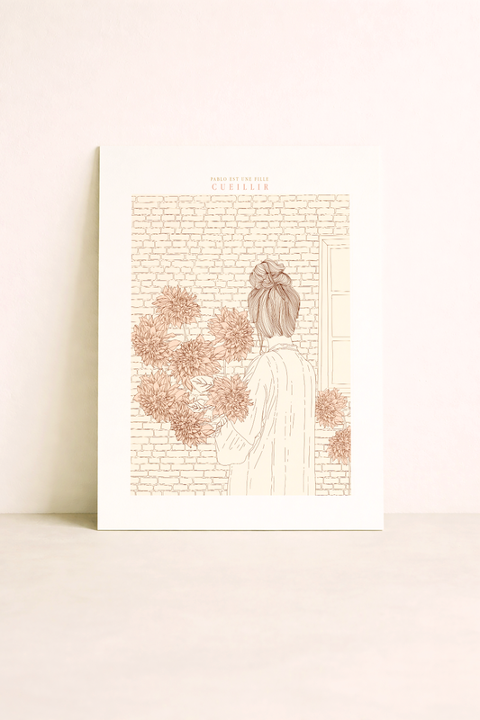 Affiche cueillir 30x40cm pour une décoration douce et poétique
