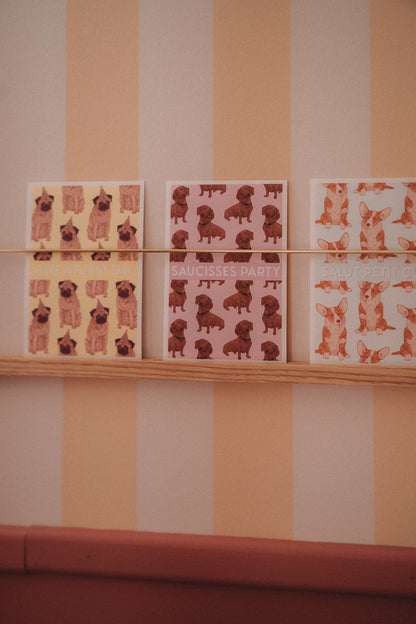 Cartes postales chiens anniversaire