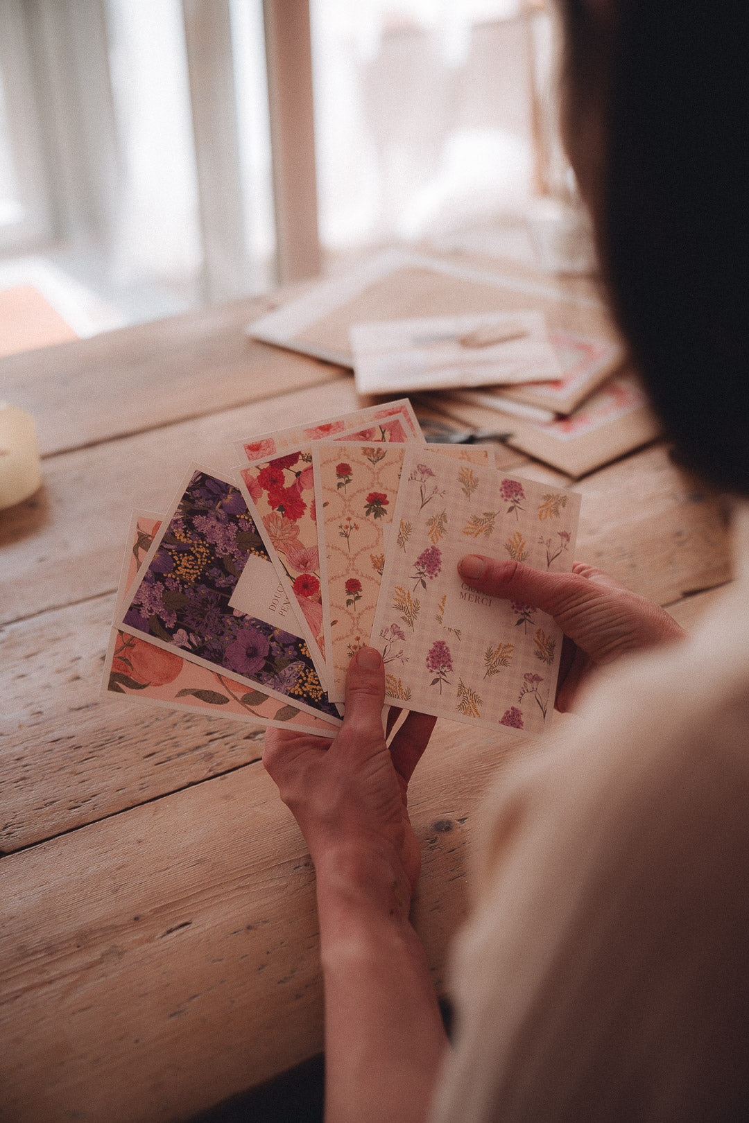 cartes florales illustrées