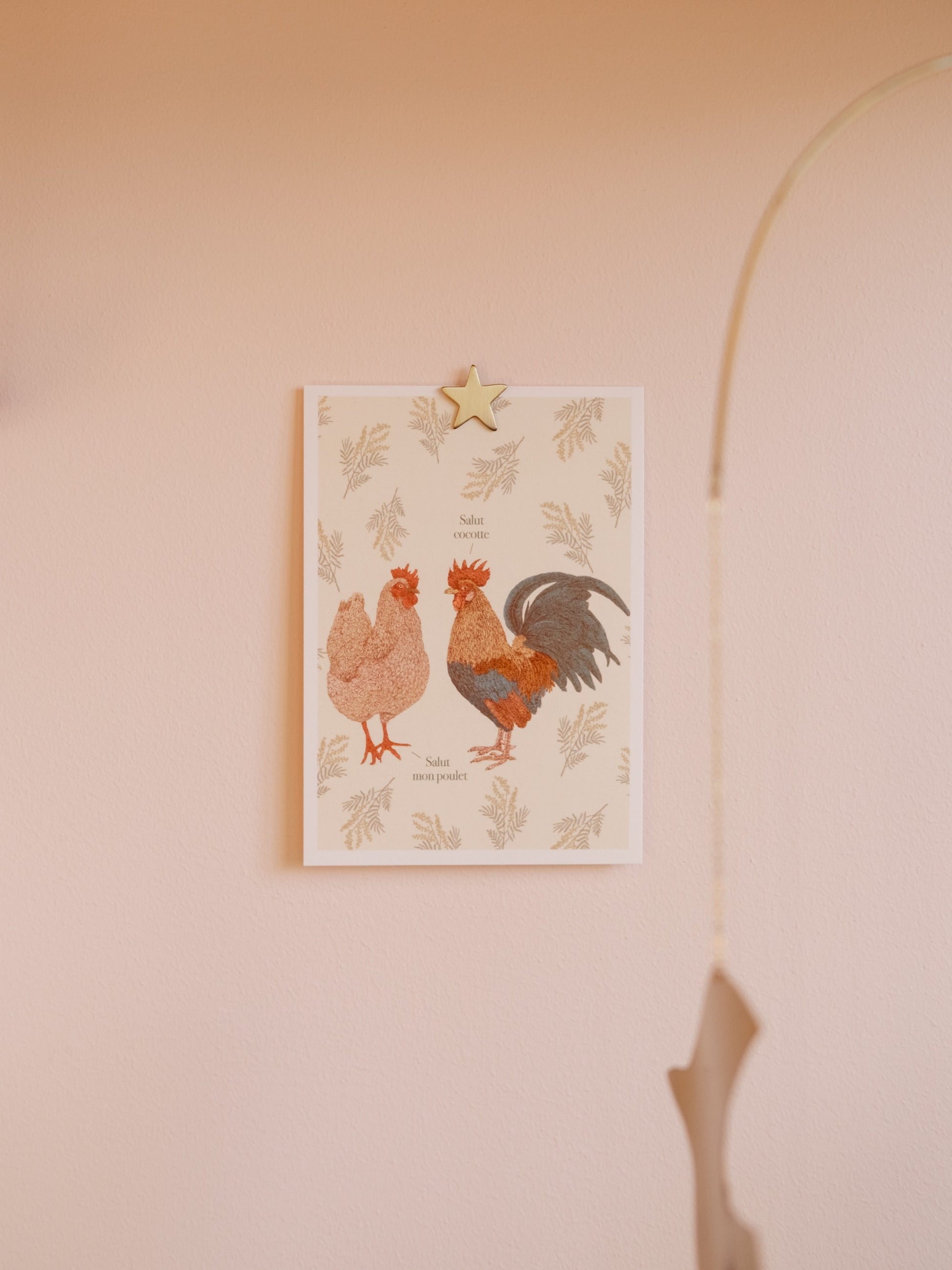 Carte postale cocotte poulet