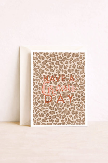 Carte postale motif leopard have graou day