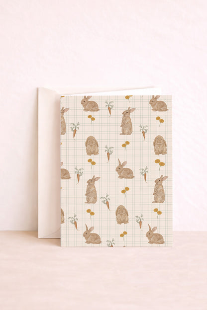 Carte naissance motif Lapin