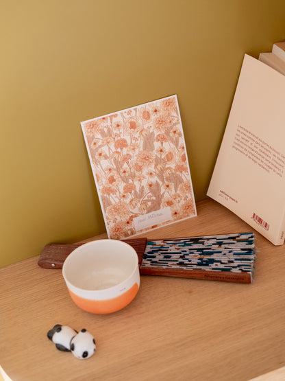 Carte postale personnalisable terracotta