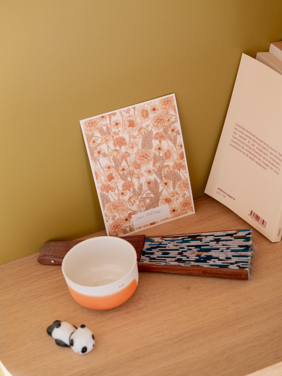 Carte postale personnalisable terracotta