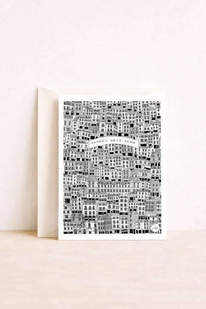 Carte postale illustrée rennes ville reine